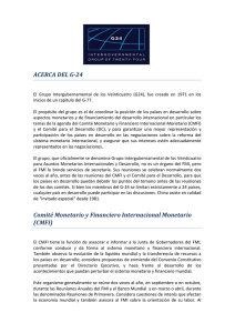 ACERCA DEL G-‐24 Comité Monetario y Financiero Internacional
