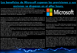Acciones de Microsoft Corp. NASDAQ. MSFT.