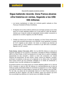 Sigue batiendo récords: Zona Franca alcanza cifra histórica en