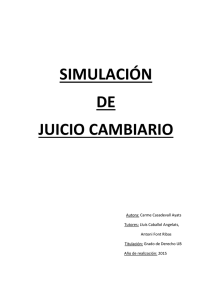 simulación de juicio cambiario