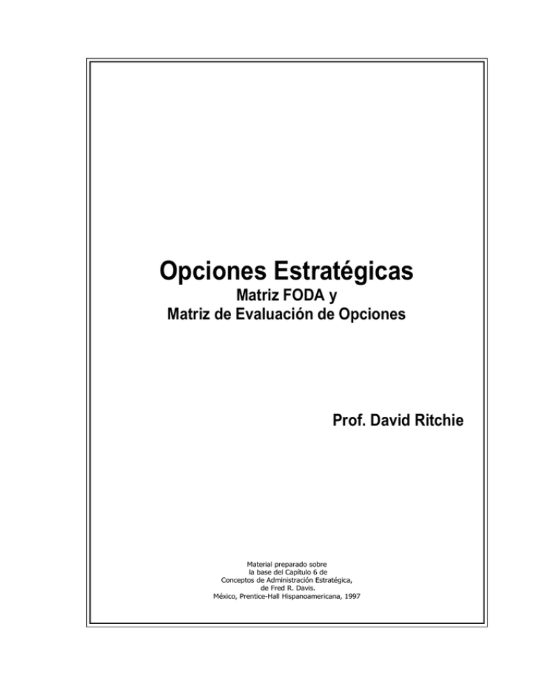 Opciones Estratégicas