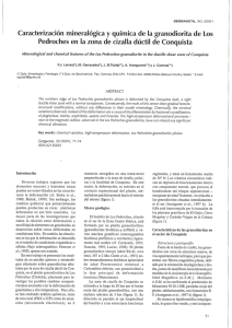 Caracterización mineralógica y química de la granodiorita de Los