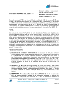 decisión amparo rol c2867-15 - Consejo para la Transparencia