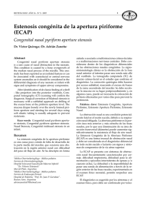 Estenosis congénita de la apertura piriforme (ECAP)