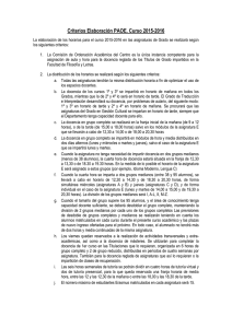 Carga docente del profesorado por asignatura de Grado