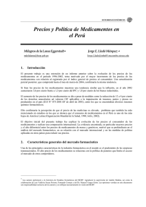 Precios y Política de Medicamentos en el Perú