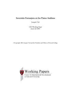 Inversión Extranjera en los Países Andinos