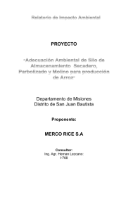 Cuyo Proponente es la Firma MERCO RICE S.A.