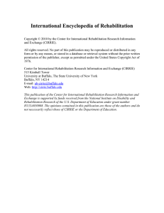 International Encyclopedia of Rehabilitation - CIRRIE