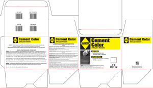 Cement Color Additive / 5 lb Packaging Art / Generic / PDF