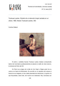 Toulouse Lautrec. Estudio de un desnudo (mujer sentada en un