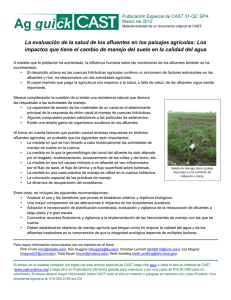 La evaluación de la salud de los afluentes en los paisajes agrícolas