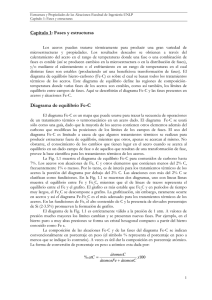 Capítulo 1: Fases y estructuras Diagrama de equilibrio Fe-C