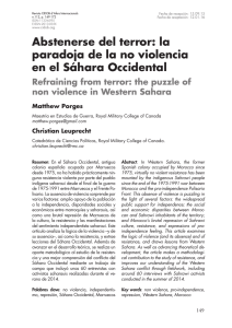 Abstenerse del terror: la paradoja de la no violencia en el