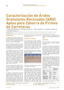 Caracterización de Áridos Granulares Reciclados (ARG) Aptos para