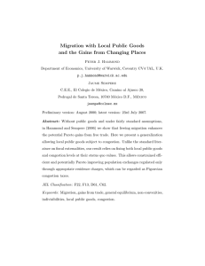 Migration with Local Public Goods and the Gains from Changing