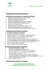 criterios de evaluación lengua 1º - ceip medina olmos