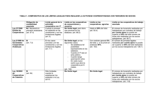 TABLA 1. COMPARATIVA DE LOS LÍMITES LEGALES PARA