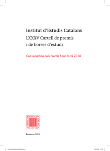 Premis 2016 - Institut d`Estudis Catalans
