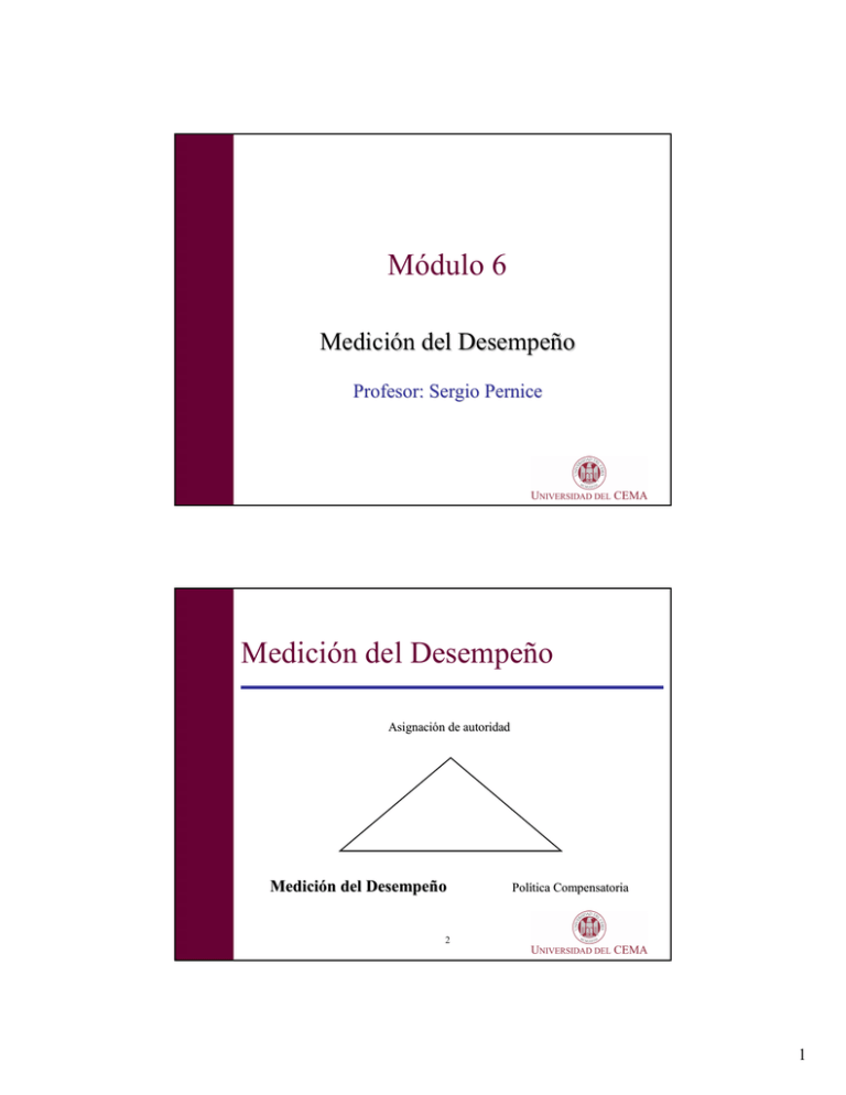 Módulo 6 Medición del Desempeño