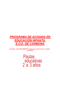Pautas educativas 2 a 3 años - Colegio de Educación Infantil y