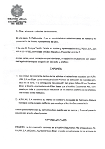 Convenio con ALFALAN de aceptación de archivos documentales