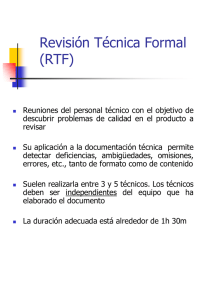 Revisión Técnica Formal (RTF)