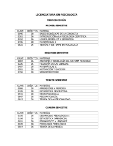 tronco común - Psicología-UNAM