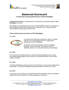 Balanced Scorecard - Club Tablero de Comando