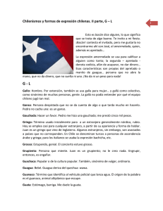 Chilenismos y formas de expresión chilenas. II parte, G – L