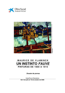 Nota de prensa exposición Maurice de Vlaminck, un instinto fauve