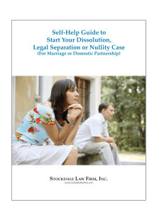 Self#Help Guide to Start your Dissolution, Legal Separation or