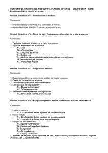 CONTENIDOS MINIMOS DEL MODULO DE ANALISIS ESTETICO