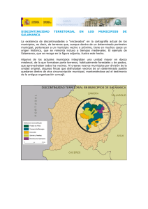 DISCONTINUIDAD TERRITORIAL EN LOS MUNICIPIOS DE