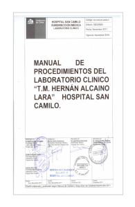 Manual de Laboratorio - Noticias Hospital San Camilo
