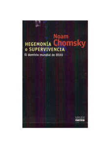 “Hegemonía o Supervivencia” de Noam Chomsky