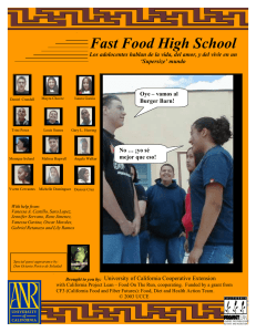 Fast Food High School - UC Agriculture and Natural Resources
