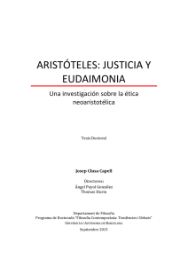 aristóteles: justicia y eudaimonia
