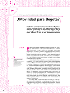 ¿Movilidad para Bogotá? - Universidad Externado de Colombia