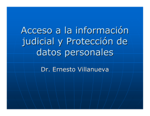 Acceso a la información judicial y Protección de datos personales