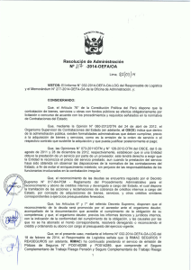 Resolución de Administración No j 1 -2014