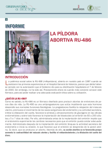 informe de la Pildora Abortiva RU-486
