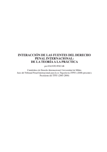 interacción de las fuentes del derecho penal internacional