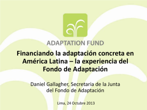 Financiando la adaptación concreta en América Latina – la