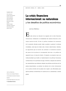 La crisis financiera internacional: su naturaleza