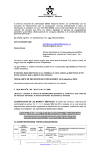 Código UNSPSC 78181500 Clase : Servicios de mantenimiento y