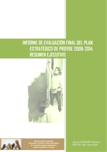 Informe de evaluación final del Plan Estratégico de PROYDE 2008