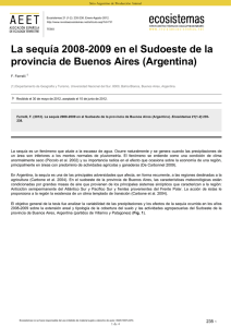 La sequía 2008-2009 en el Sudoeste de la provincia de Buenos Aires