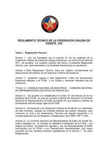reglamento tecnico de la federacion chilena de karate –do