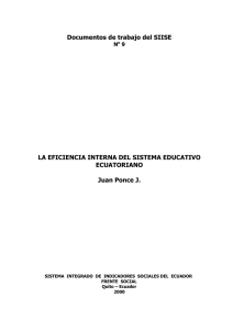 La eficiencia interna del sistema educativo Ecuatoriano